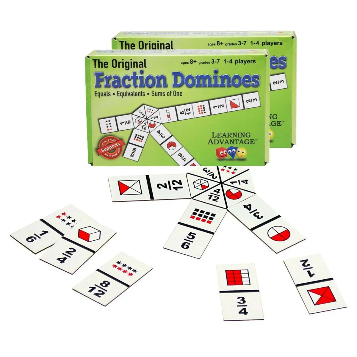 Learning Advantage Original Fraction Dominoes - Educational Math Game 1