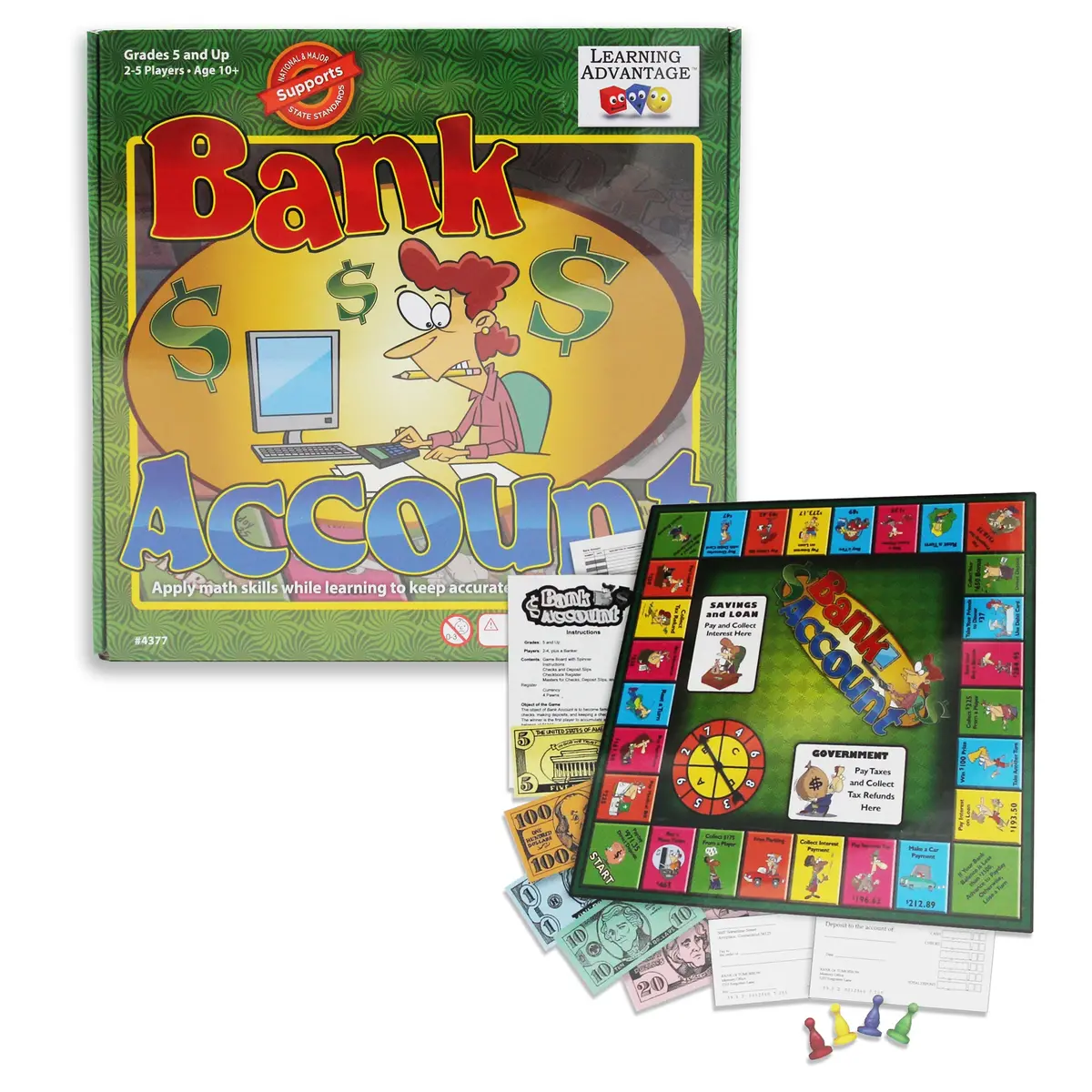 Learning Advantage Bank Account Simulation Game - Educational Financial Board Game 1