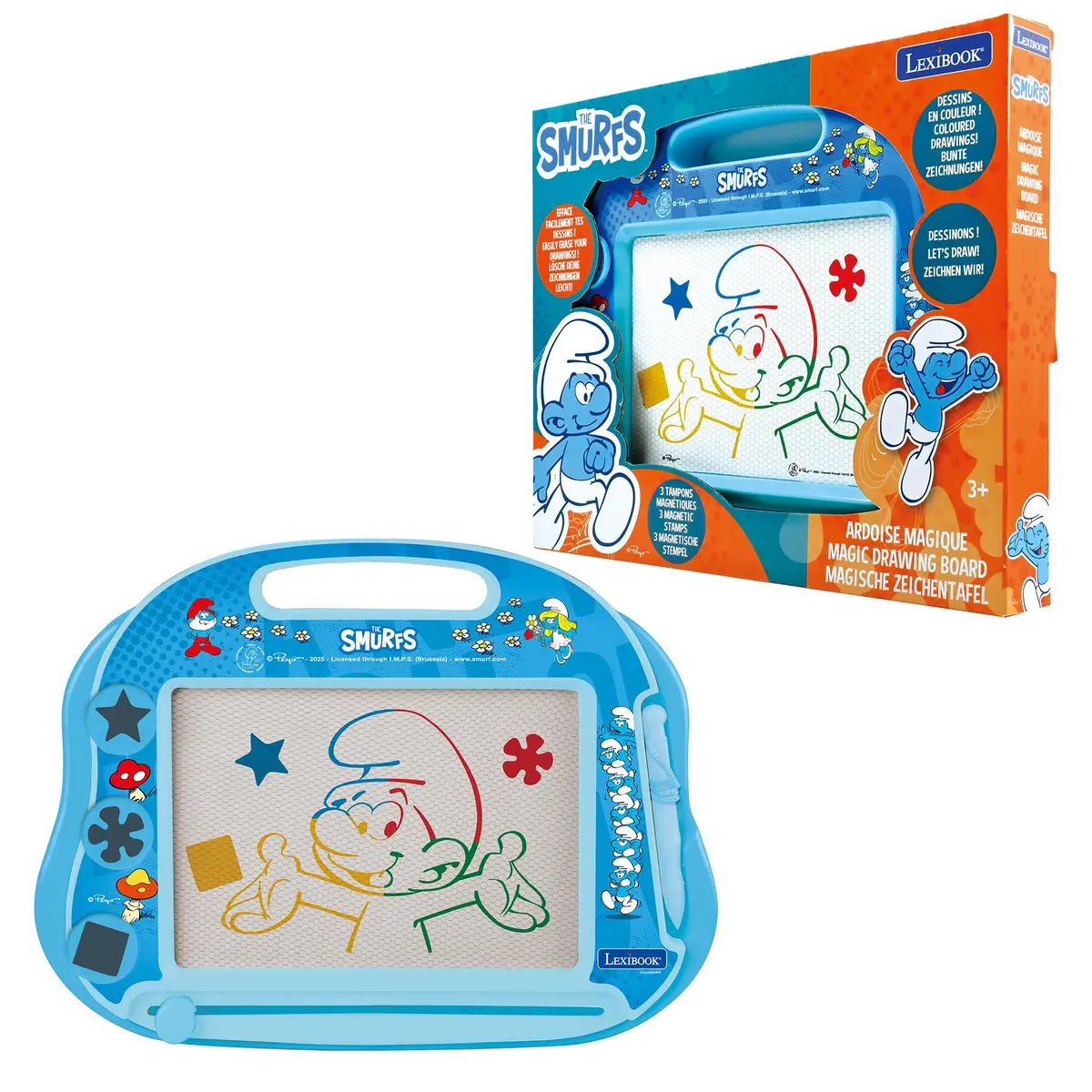 Smurfs A5 Magnetic Multicolor Drawing Board With Stencils 1
