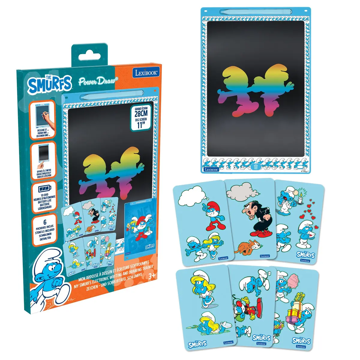 Smurfs Magic Canvas 11'' Multicolor Learning Drawing Tablet - Turquoise 1
