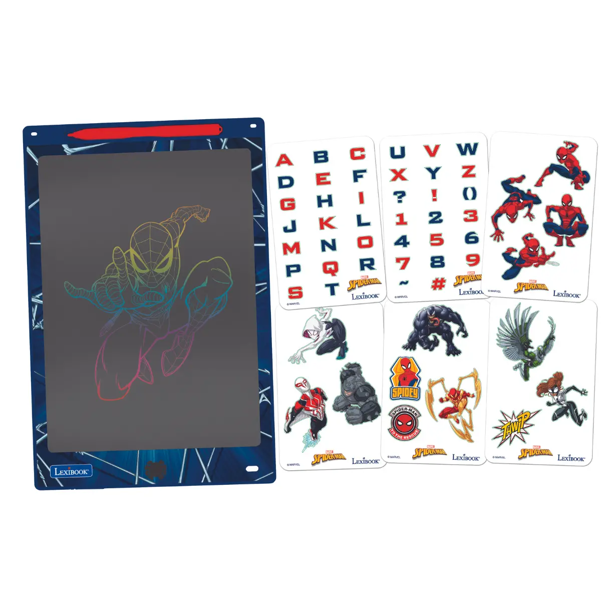 Spiderman 11’’  Multicolor Learning Drawing E-Ink Tablet With Stencils 1