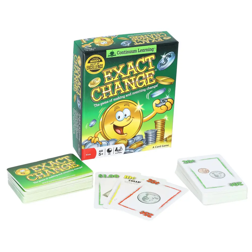 Continuum Games Exact Change Educational Card Game 1