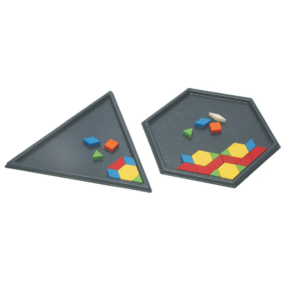 Learning Advantage Pattern Block Trays - Mosaic Design Set - 2 Shapes 1