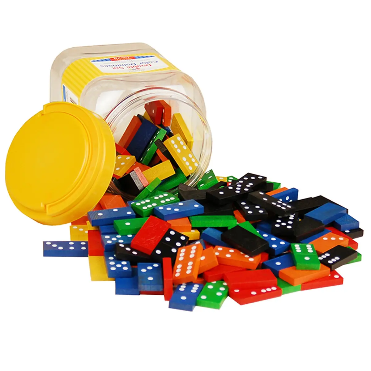 Learning Advantage Double Six Colorful Dominoes Set - 168 Pieces 1