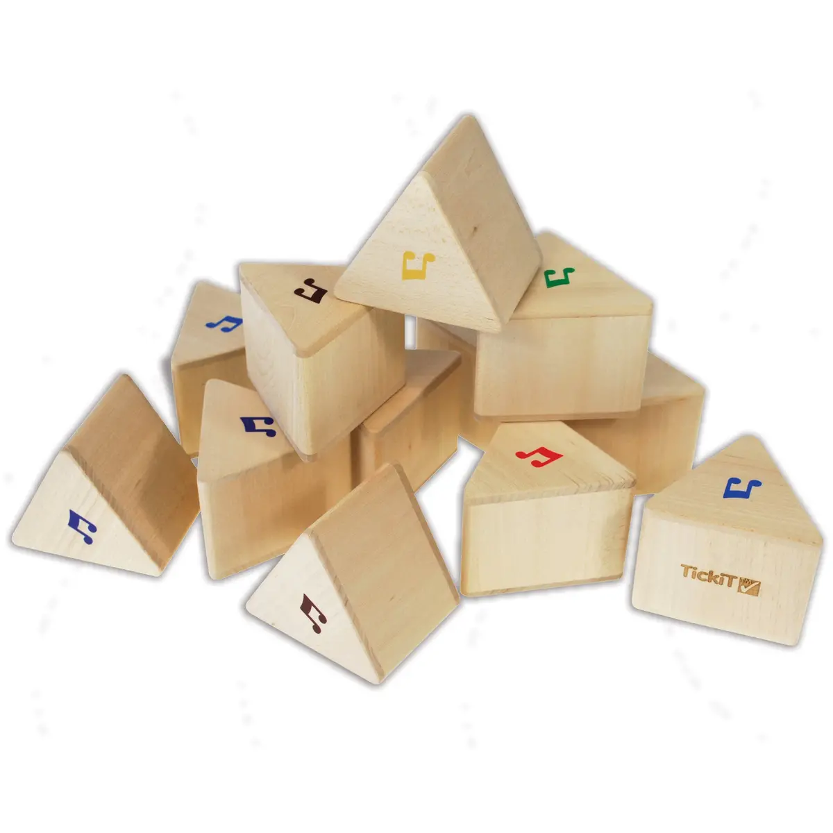Tickit Sound Prism Set - Colorful Musical Triangles - Set Of 12 1