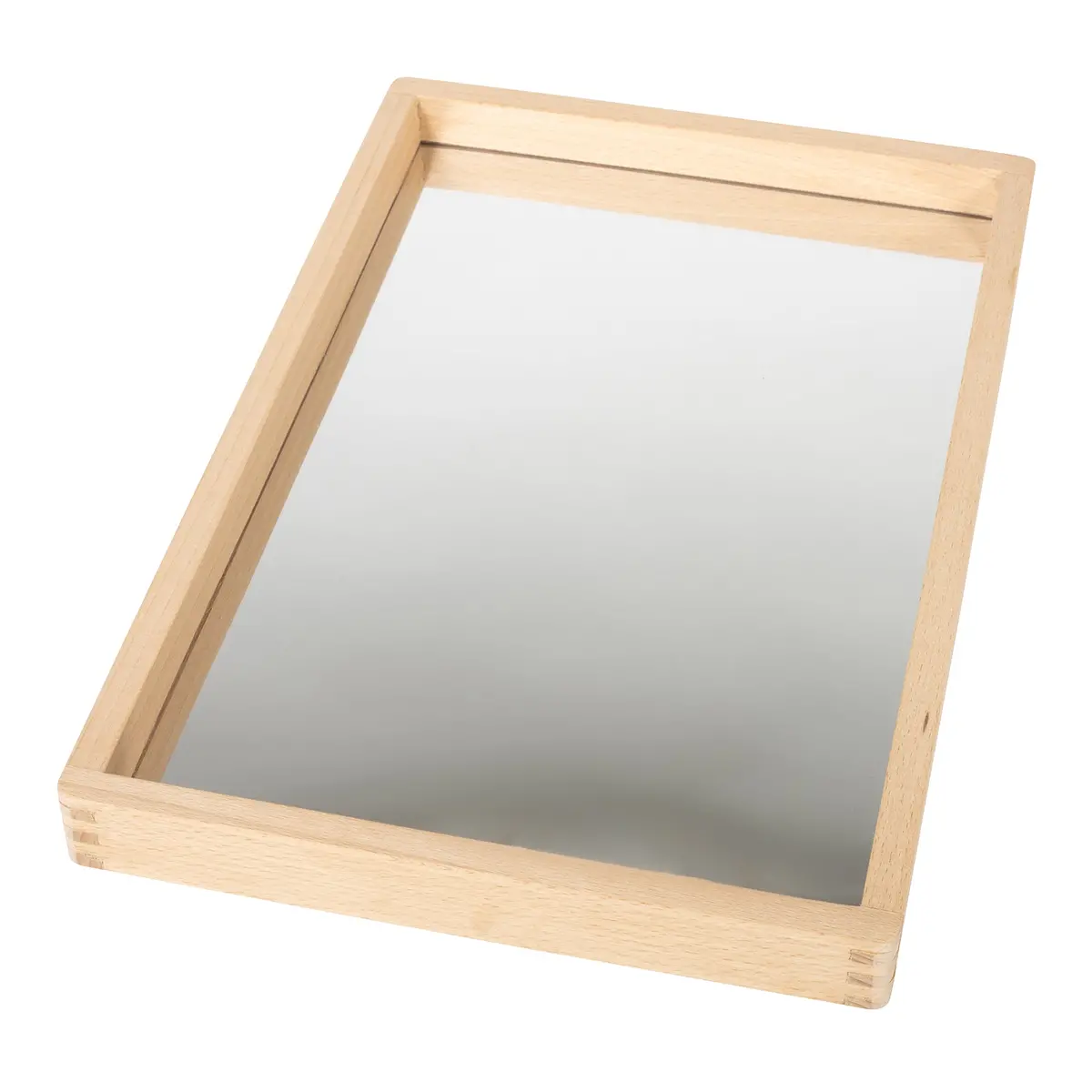 Tickit Small Wooden Mirror Tray - Reflective Learning Adventure 1