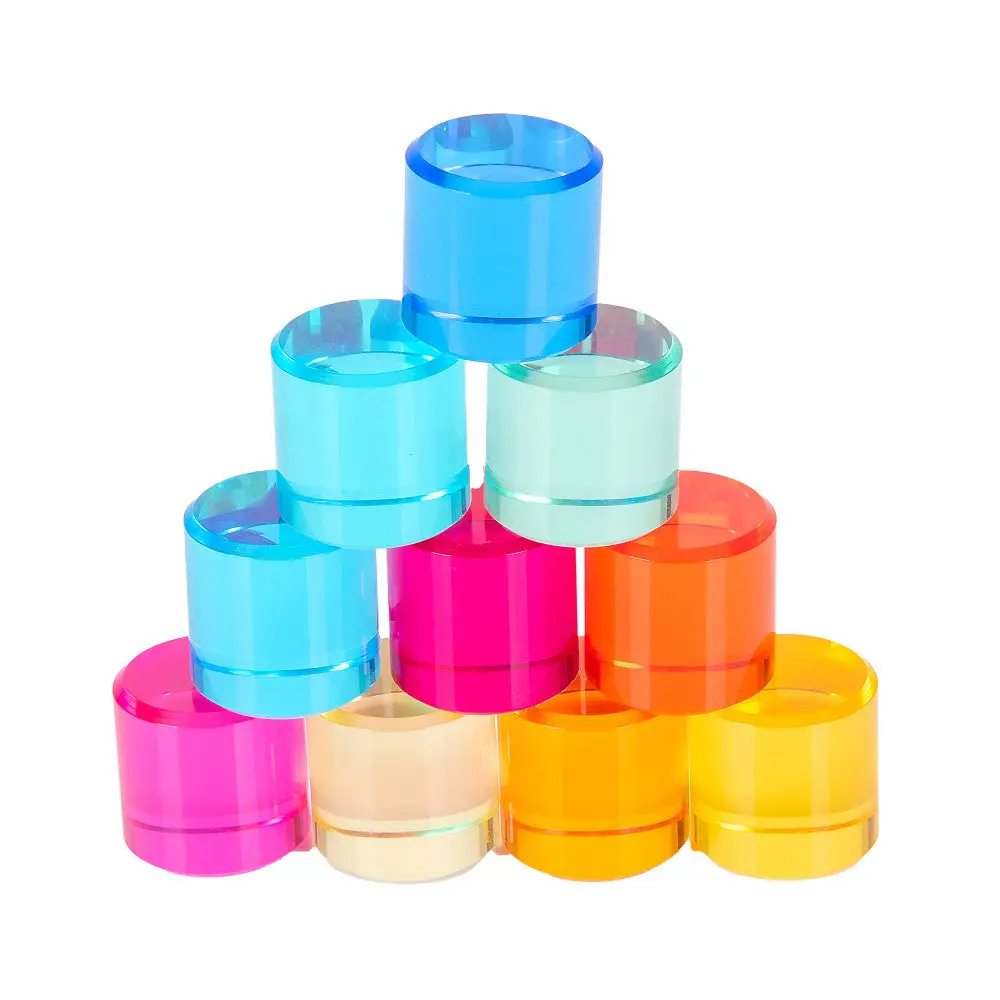 Tickit Gem Circles – Colorful Acrylic Stacking Toys 1