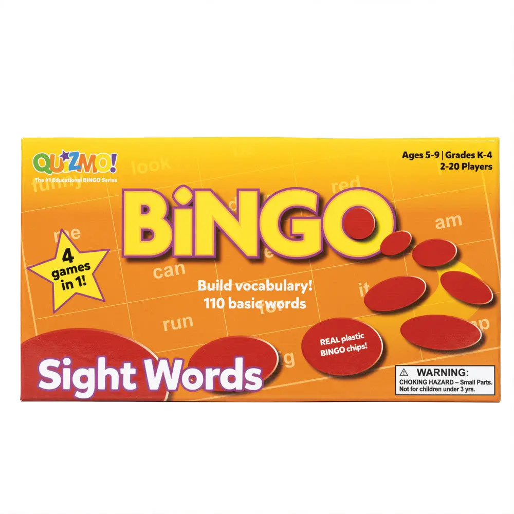Learning Advantage Quizmo Sight Words Interactive Bingo Game 1