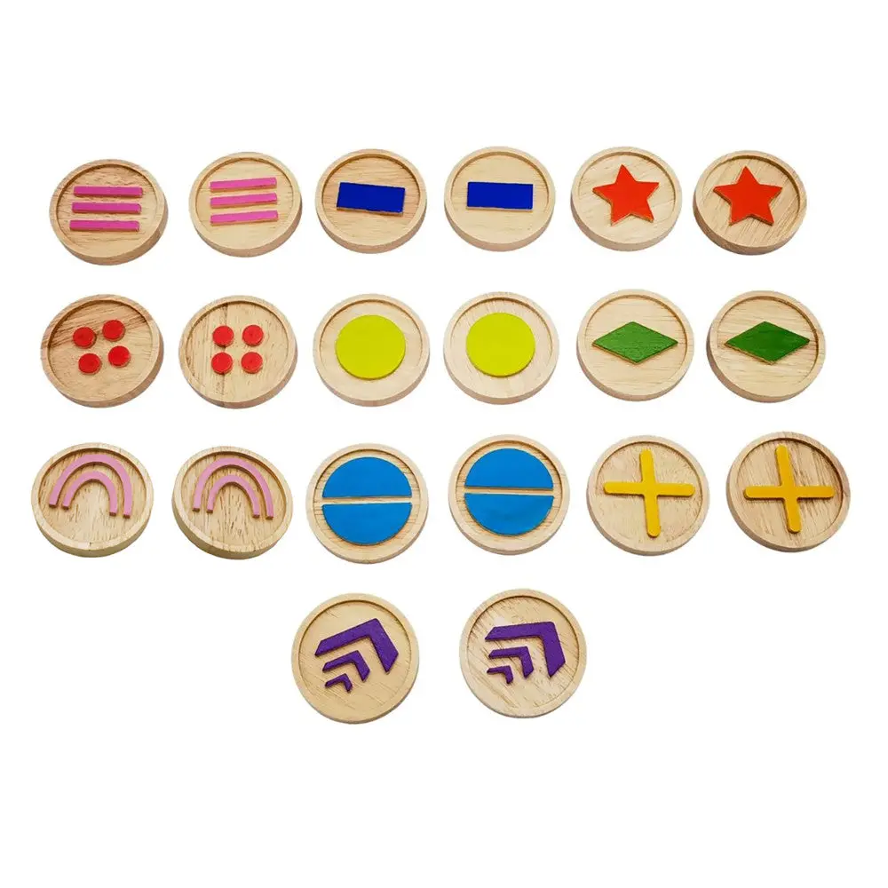 The Freckled Frog Let's Feel - Tactile Sensory Disks - Colorful Beechwood 1