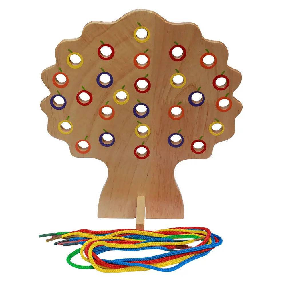 The Freckled Frog Threading Tree - Colorful Lacing Educational Toy 1