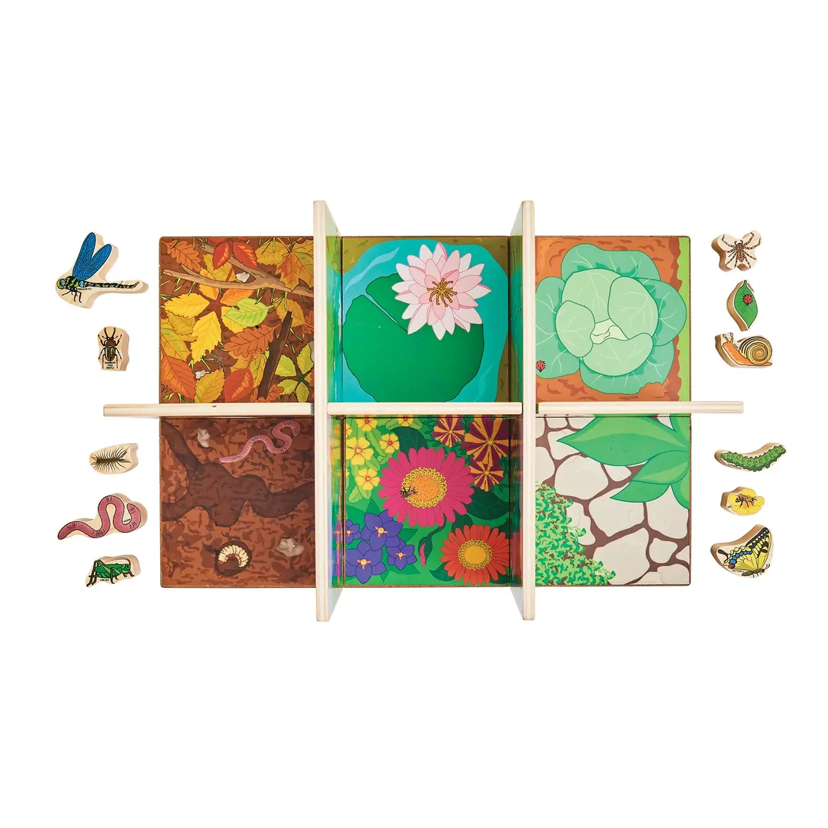 The Freckled Frog Minibeast Adventure Playset - Colorful Bug Blocks And Habitats - 15 Pieces 1