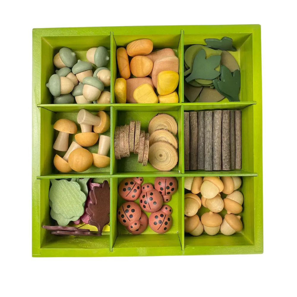 The Freckled Frog Nature's Sorting Box - 90 Piece Woodland Theme 1
