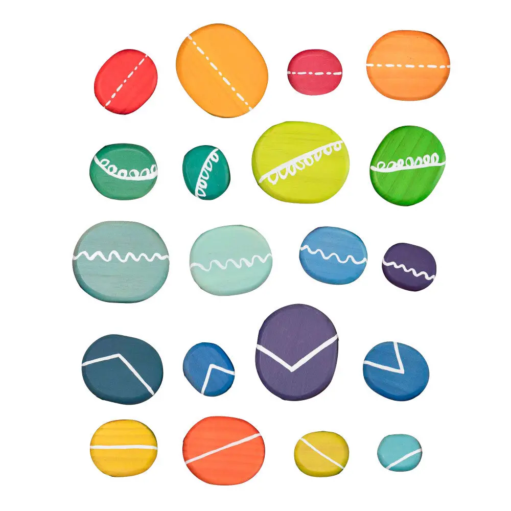 The Freckled Frog Playful Pebbles – Colorful Stacking Set 1