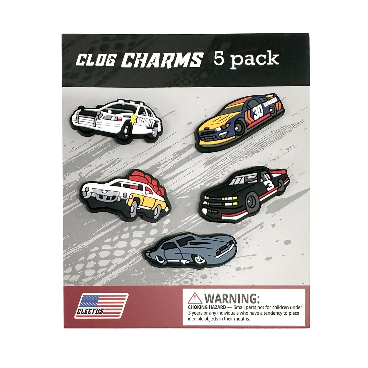 Cleetus Racecar Clog Charms 1