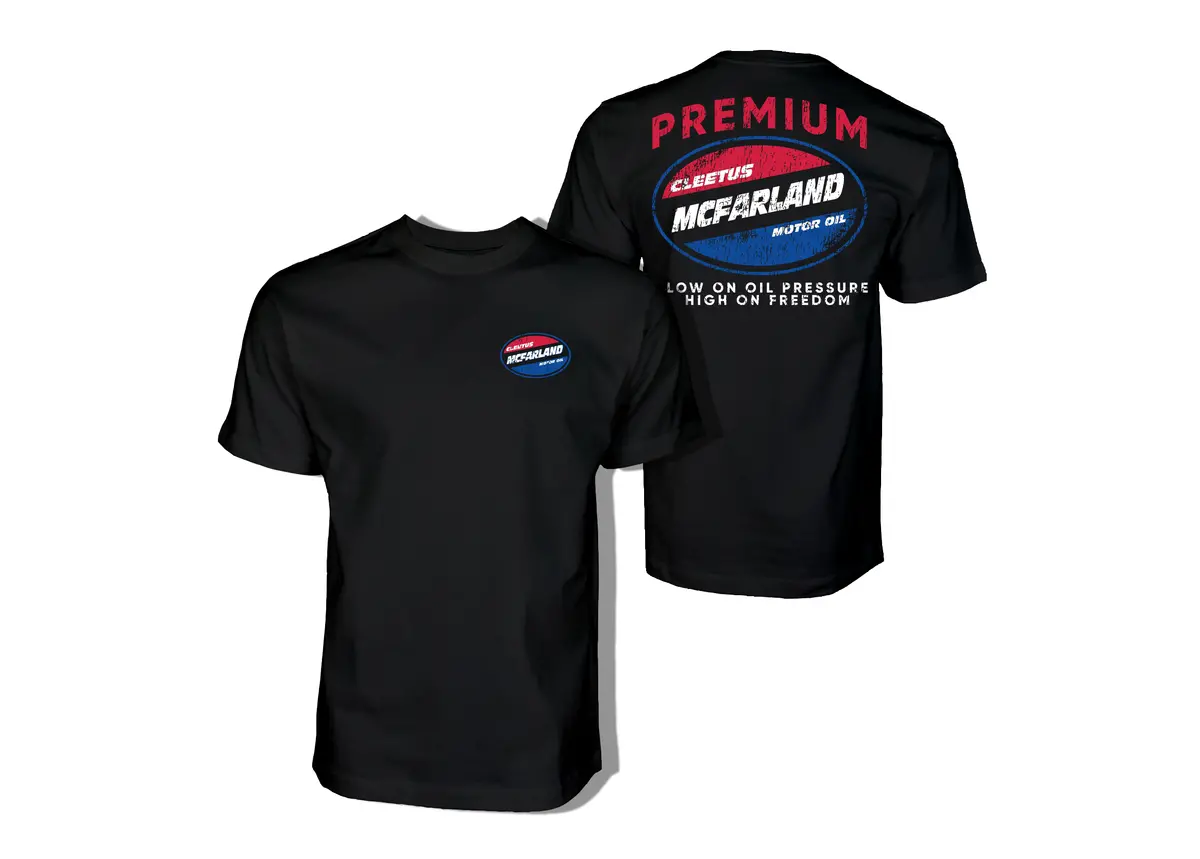 Cleetus Motor Oil Shirt (Black Or White) 1