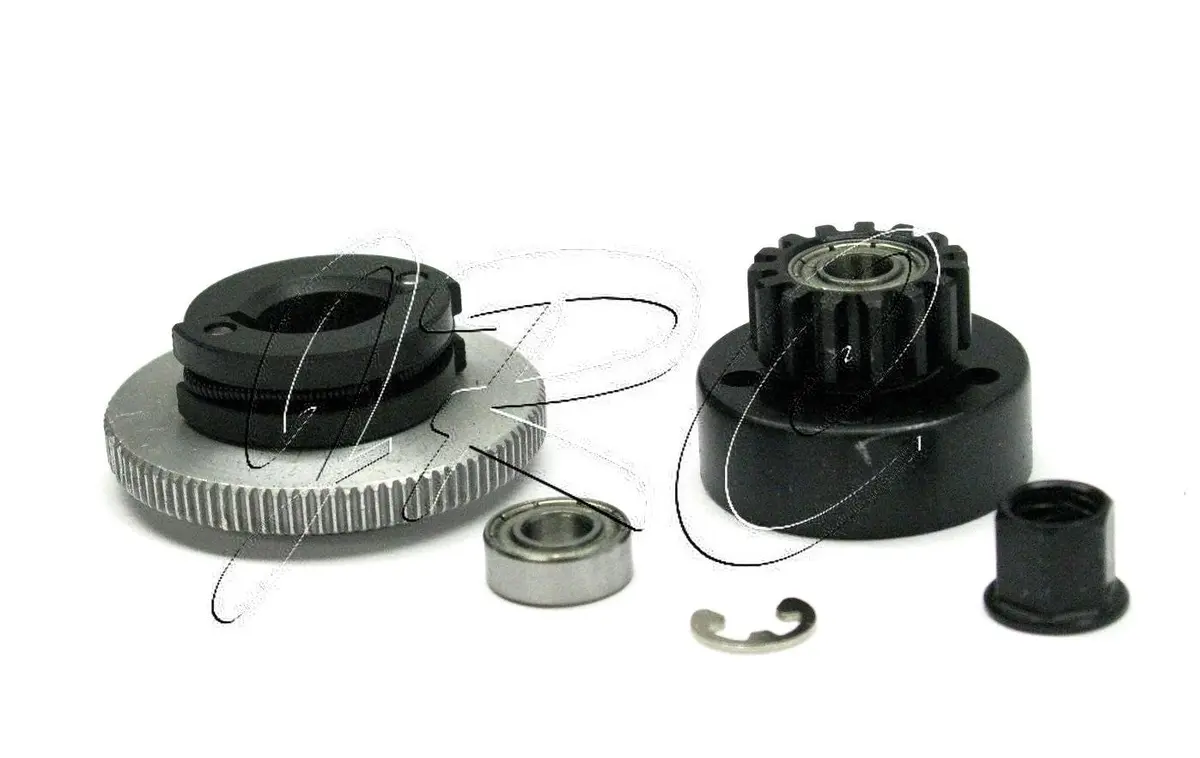 Nitro Revo 3.3 Clutch Bell, Gear With Magnet (14T, Flywheel Nut 53097-3 1