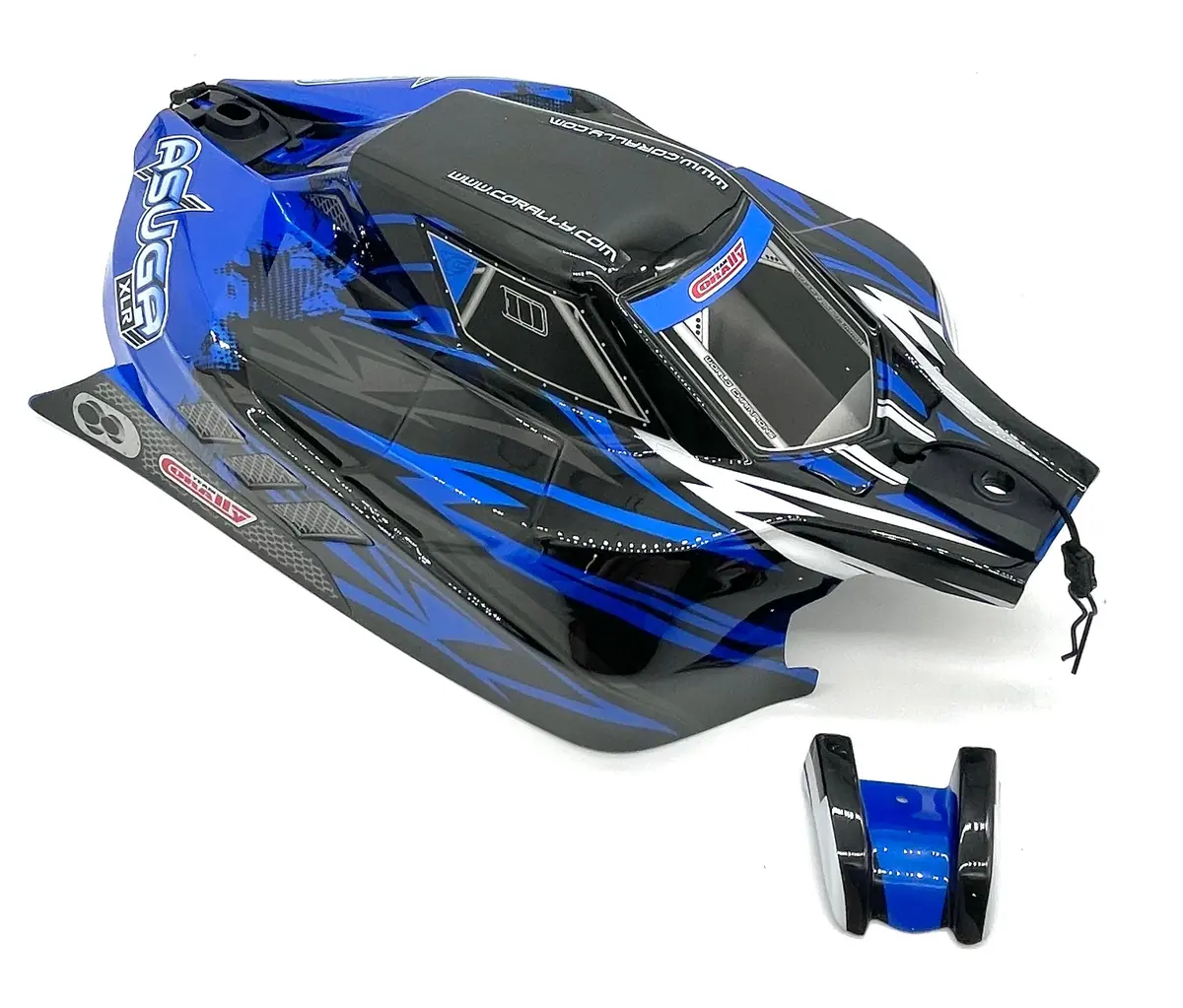Team Corally Asuga Xlr - Body Shell (Blue Polycarbonate Cover & Body Pins C-00288 1