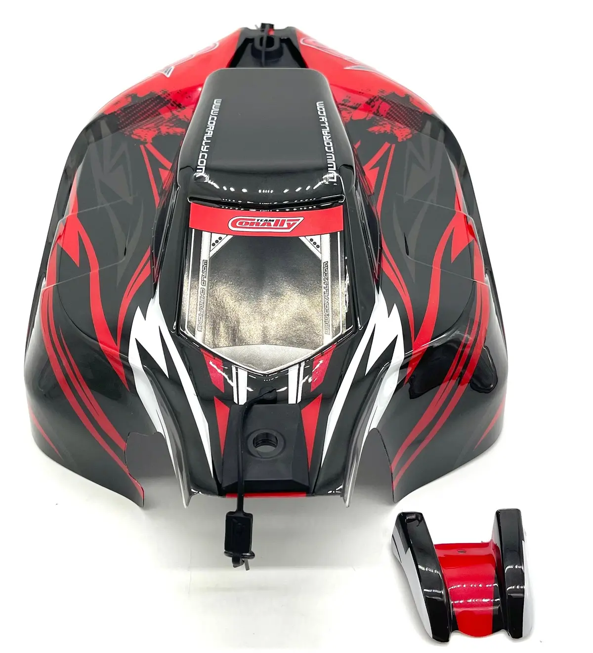 Team Corally Asuga Xlr - Body Shell Red Polycarbonate Cover & Body Pins C-00288 1