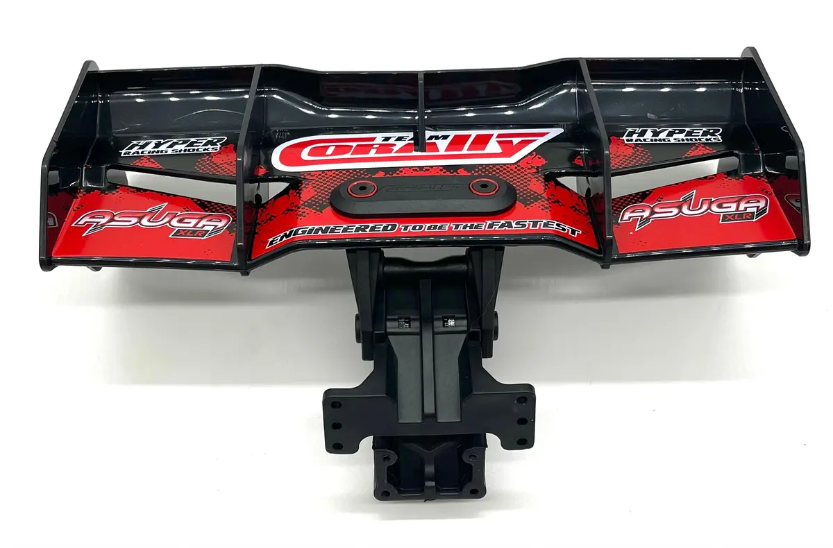 Team Corally Asuga Xlr - Wing Xl Red (Rear Spoiler Black Mount C-00288 1