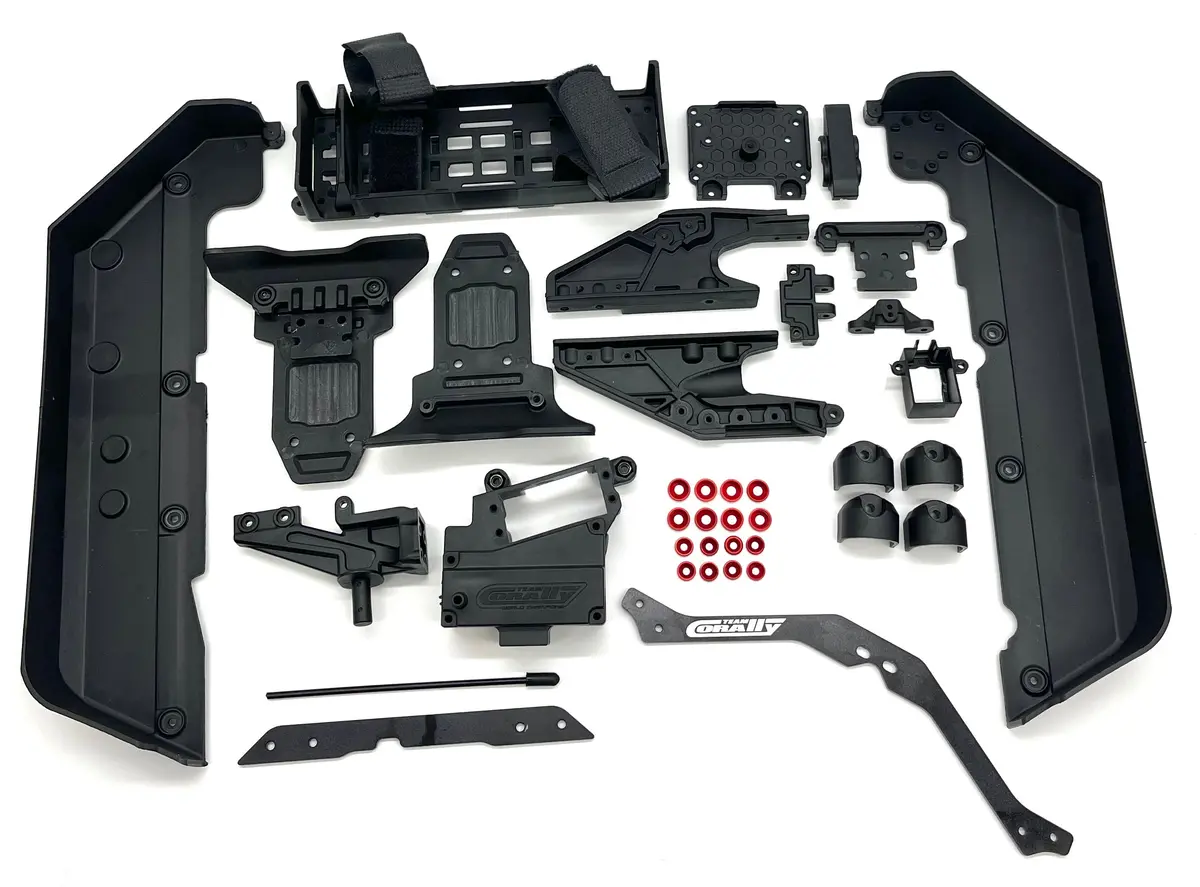 Team Corally Asuga Xlr - Side Guards, Battery Tray, Braces, Bumpers, Mounts C-00288 1