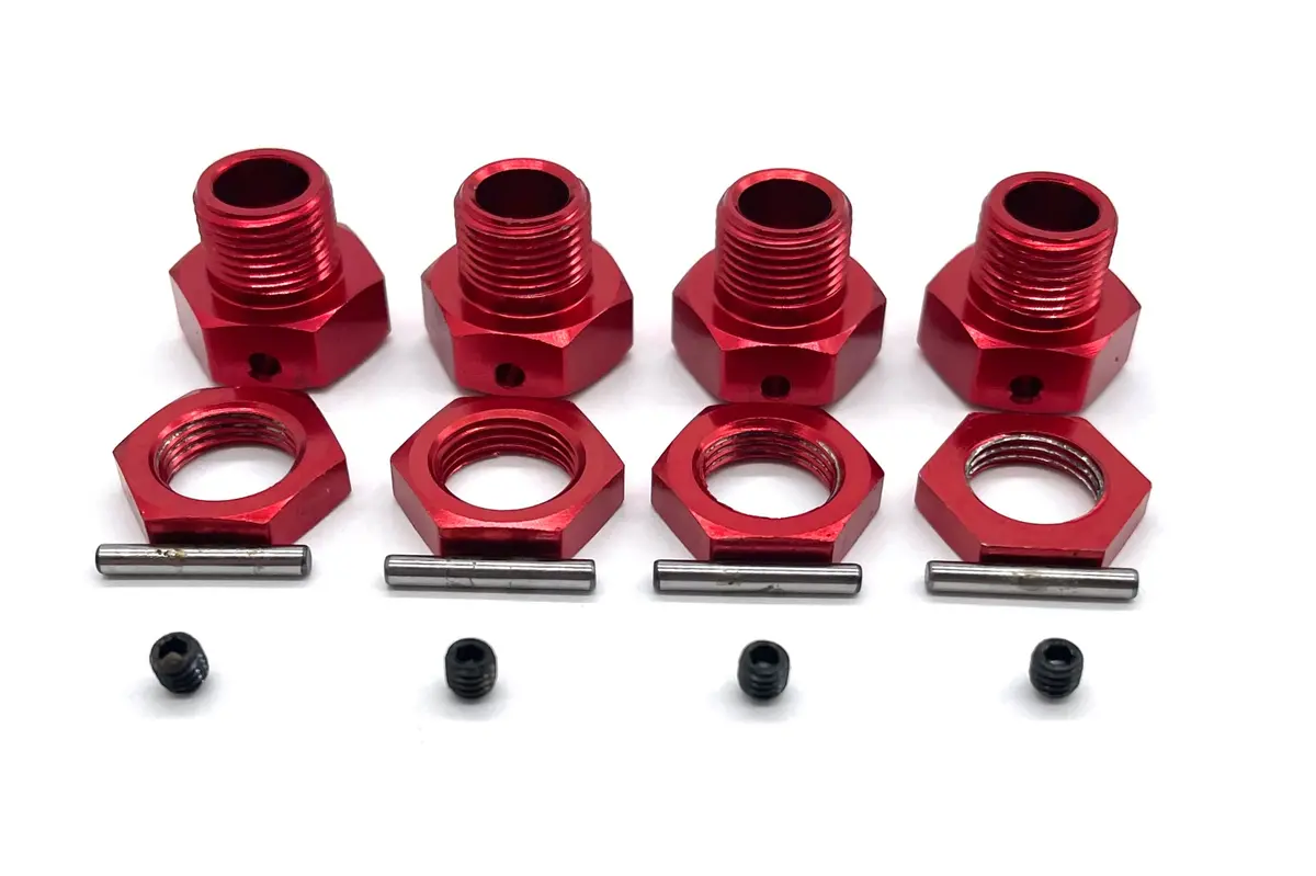 Team Corally Kagama 4 - Hexes (Adaptors Drive Wheel Red Nuts C-00293 1