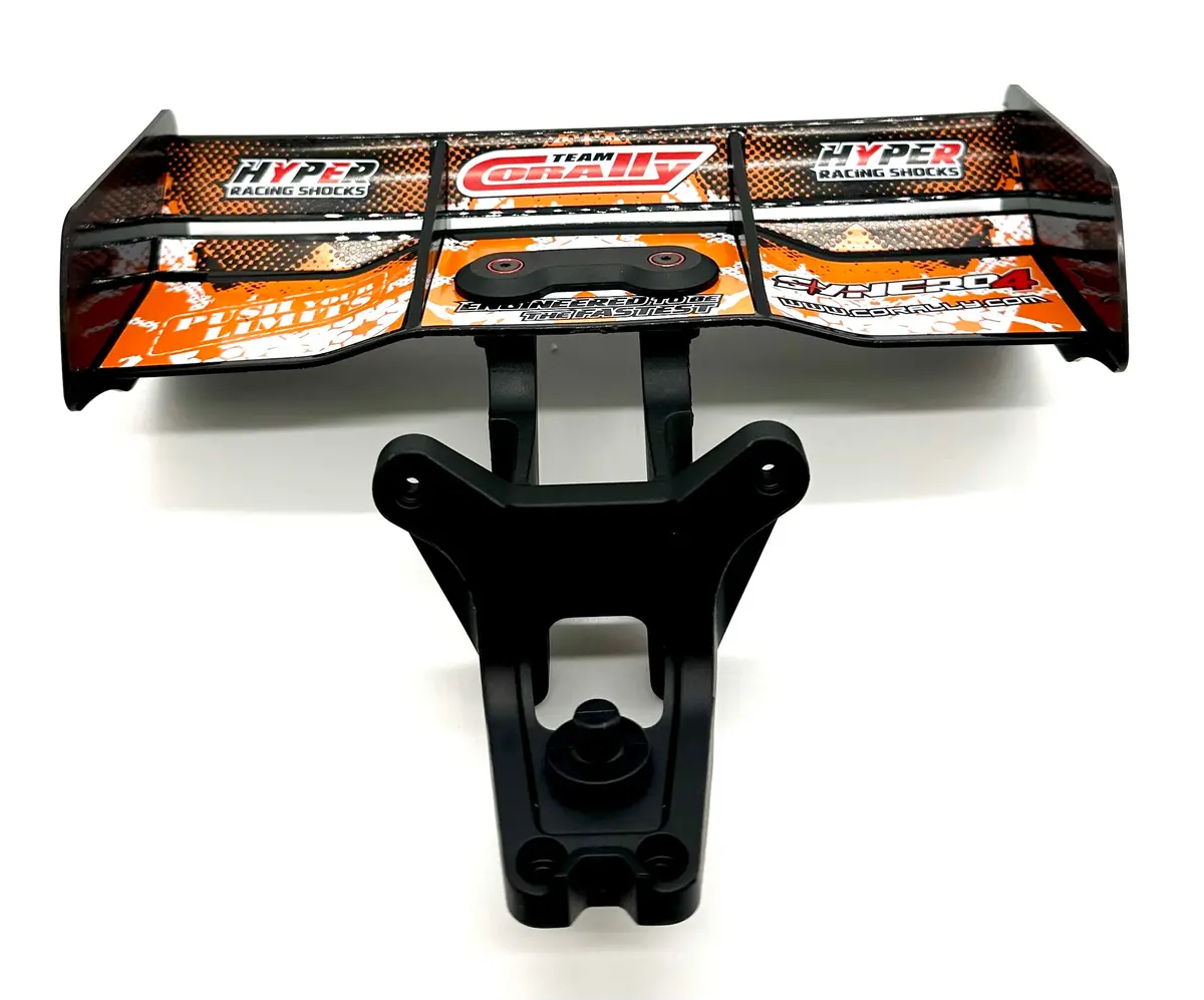 Team Corally Syncro-4 - Wing (Orange Wing - Wing Mount- Composite - C-00287 1