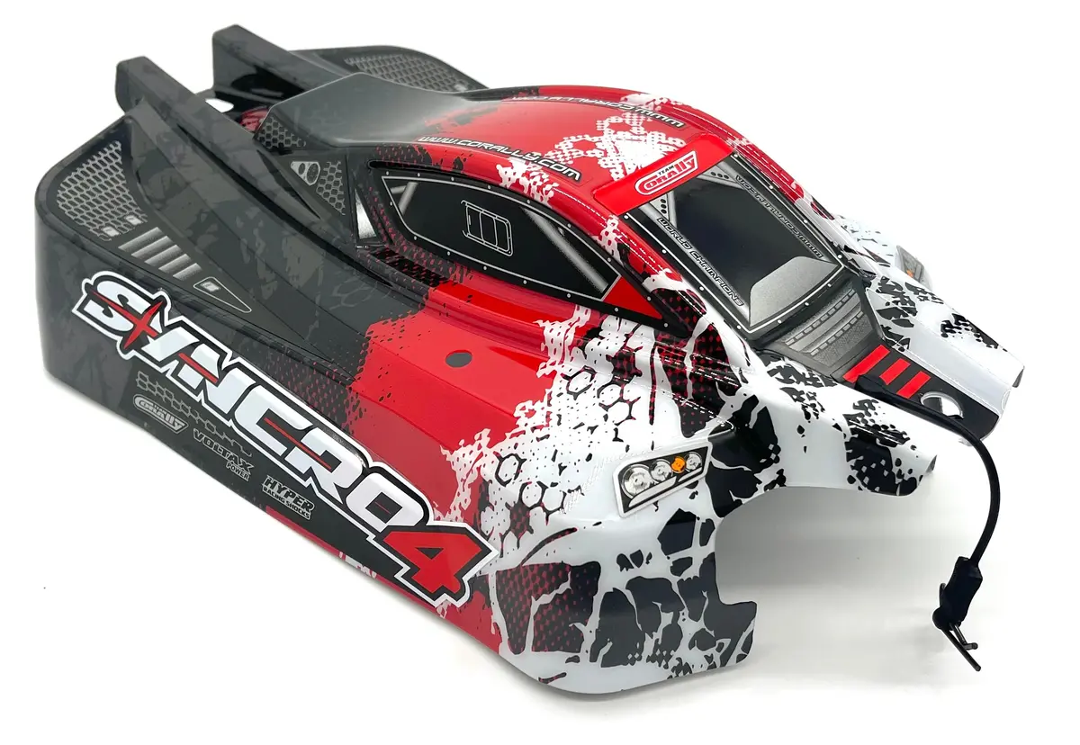 Team Corally Syncro-4 - Body (Red Painted Buggy C-00287 1