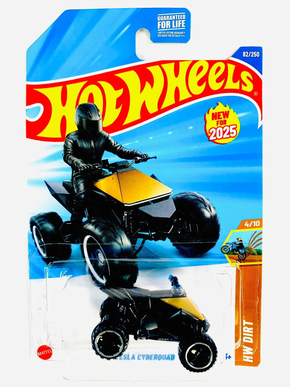 Hot Wheels Hw Dirt Tesla Cyberquad - Damaged Card 1