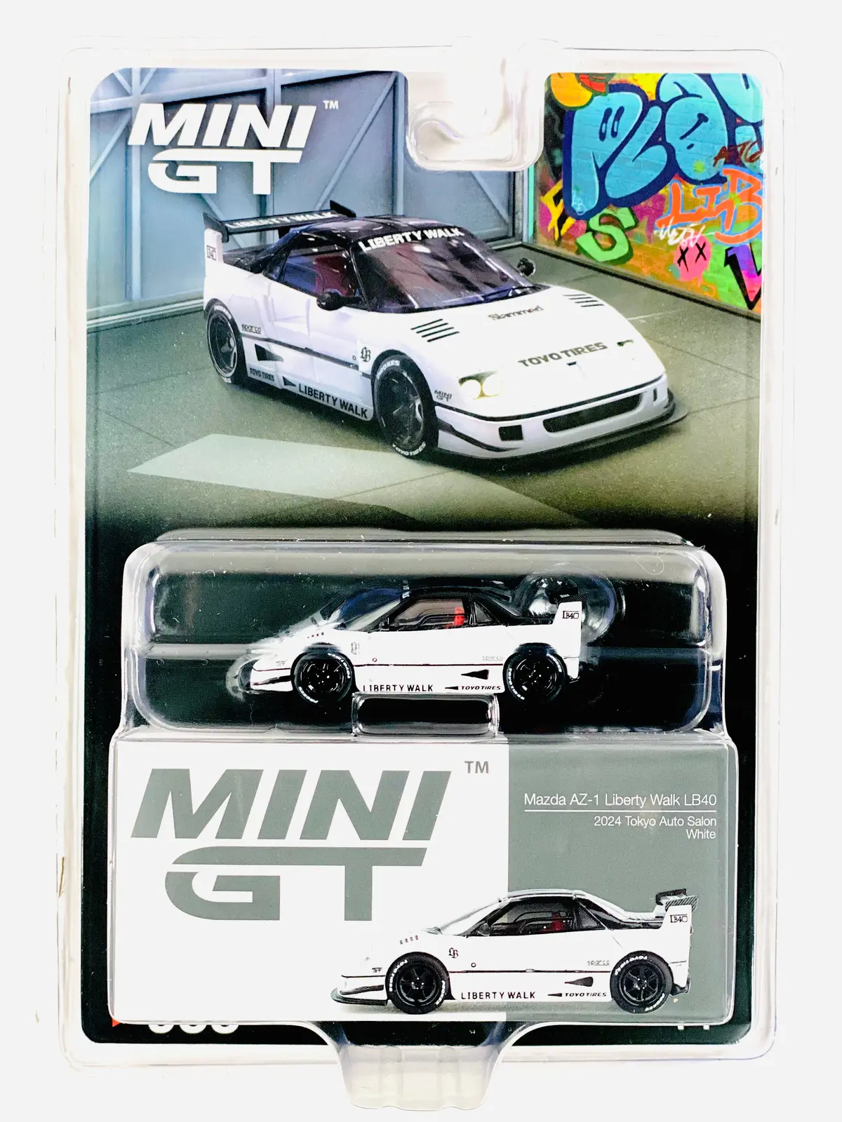 Mini Gt Mijo Exclusive  Mazda Az-1 Liberty Walk Lb40 White 2024 Toyyo #953 1