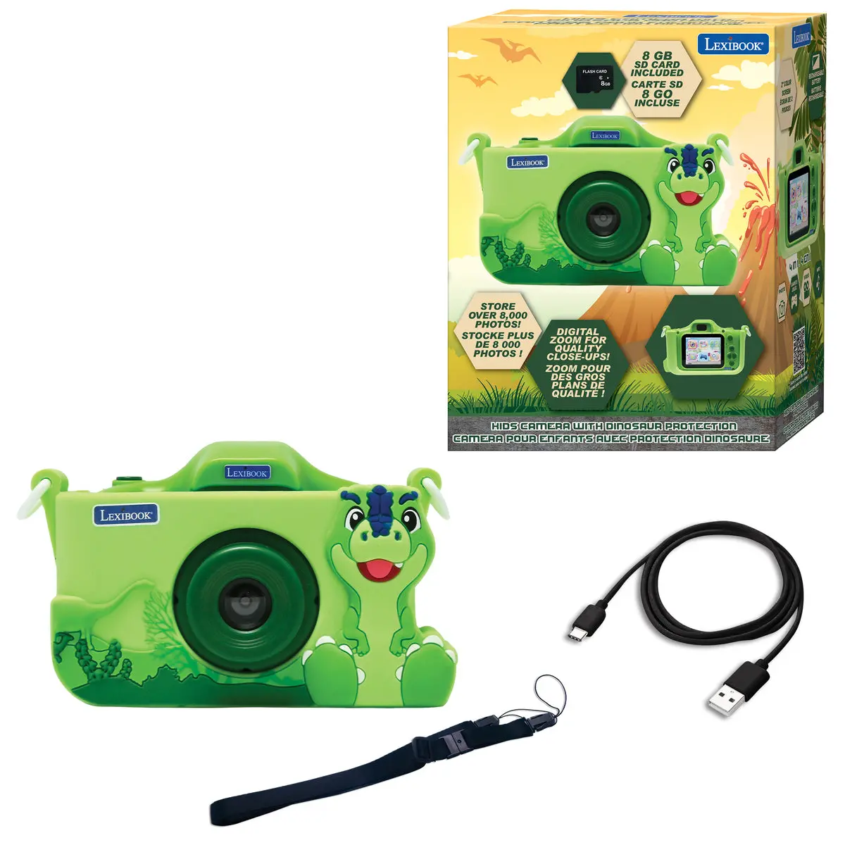 Lexibook Kids Camera With Dinosaur Protection 1