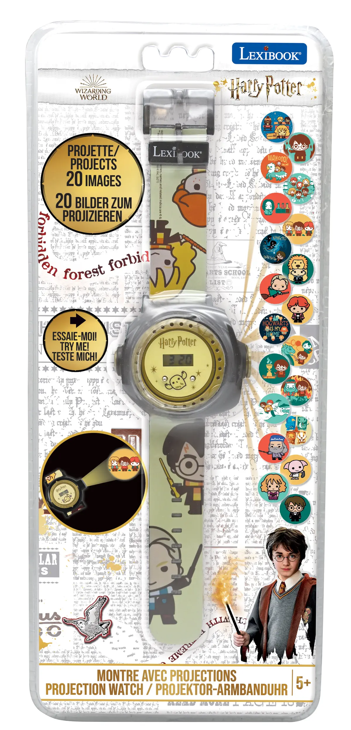 Harry Potter Kids Digital Projection Watch - Adjustable Black Strap 1