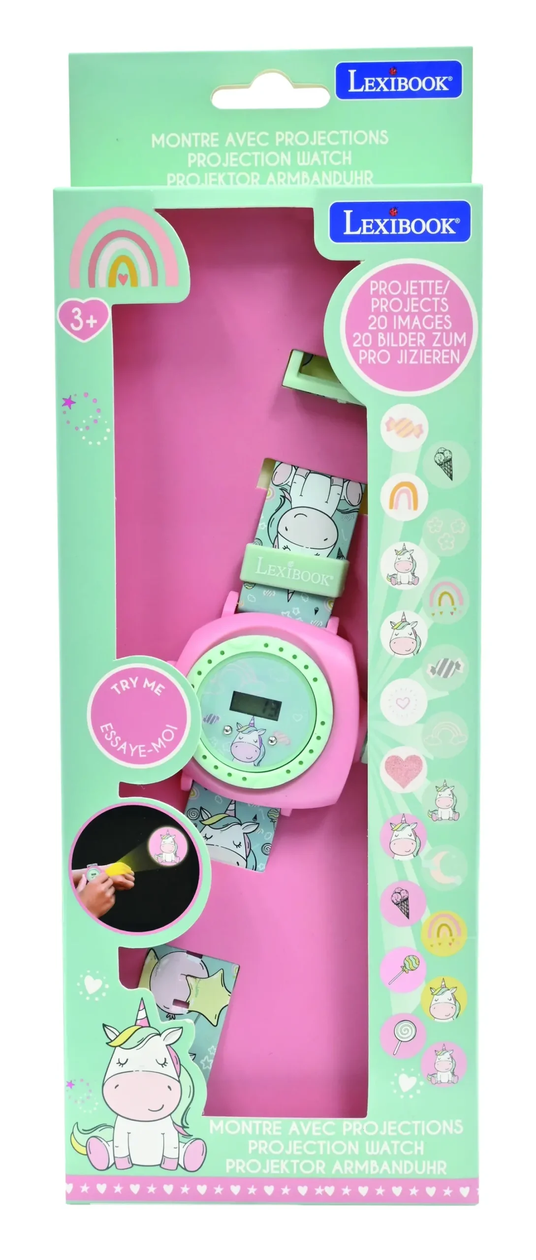 Lexibook Girl's Unicorn Quartz Digital Watch - Blue/Pink Adjustable Strap 1