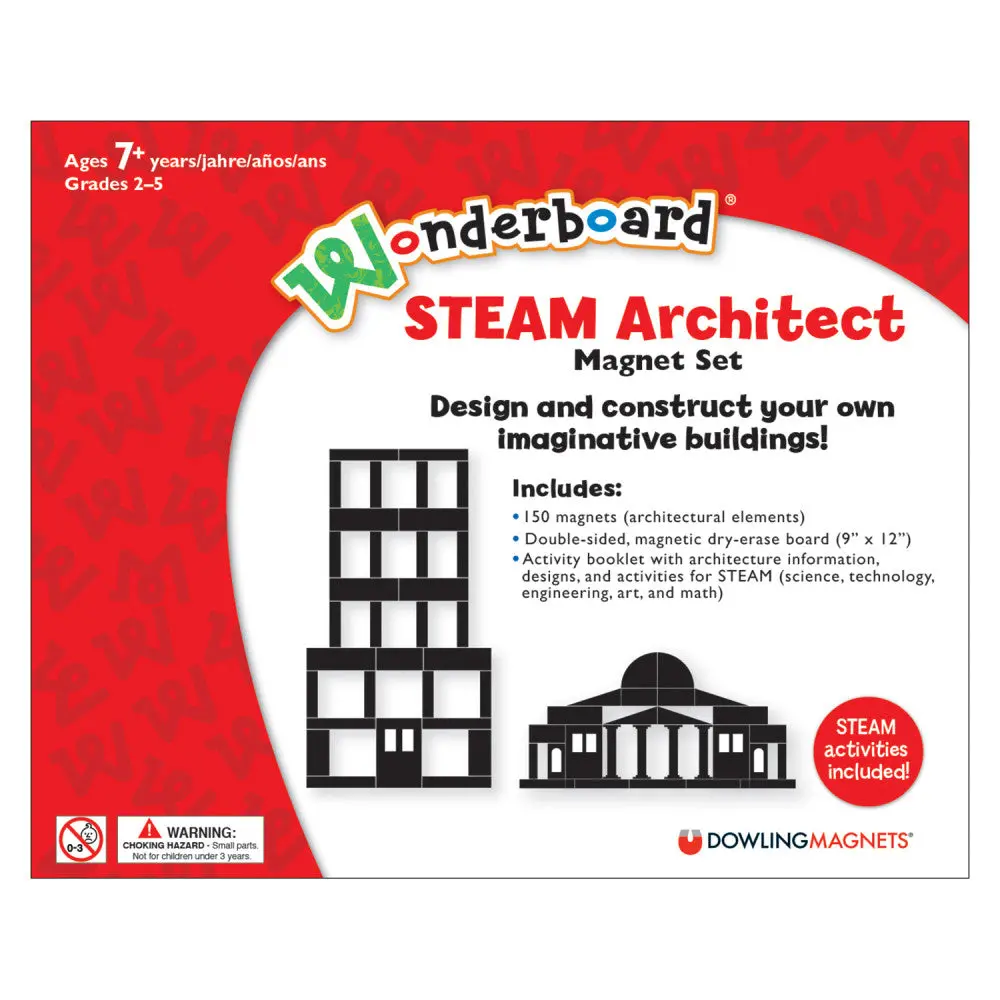 Dowling Magnets Wonderboard Steam Architect Magnet Set - Creative Building Fun 1