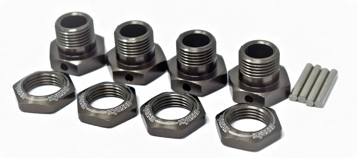 Kyosho Inferno Mp10e - 17Mm Hex Hubs Nuts Pins Wheel Tki4 Tki3 Serrated Kyo34110 1