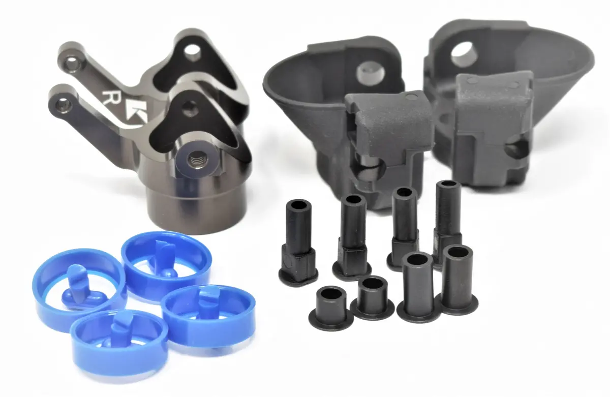 Kyosho Inferno Mp10e - Front Hub Carriers Aluminum Knuckle Kyo34110 1