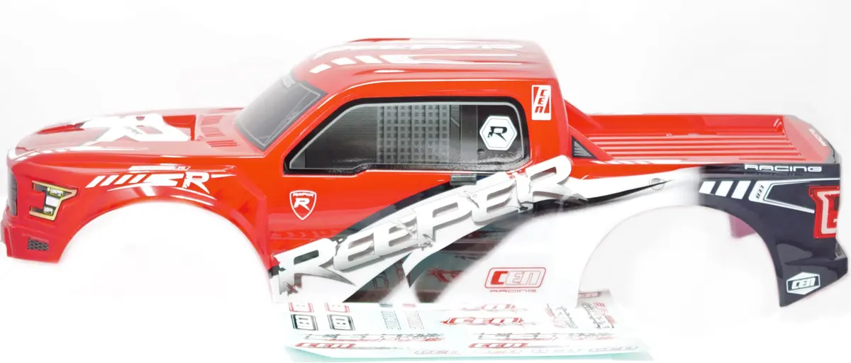 Colossus Xt Black & Red Body Shell Cover Decals Stickers Painted Reeper Cen 9519 1