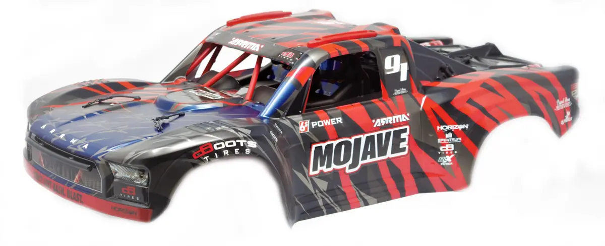 Arrma Mojave 6S Blx V2 - Body Shell (Red Black Cover & Interior Roll Cage Ara7604v2 1