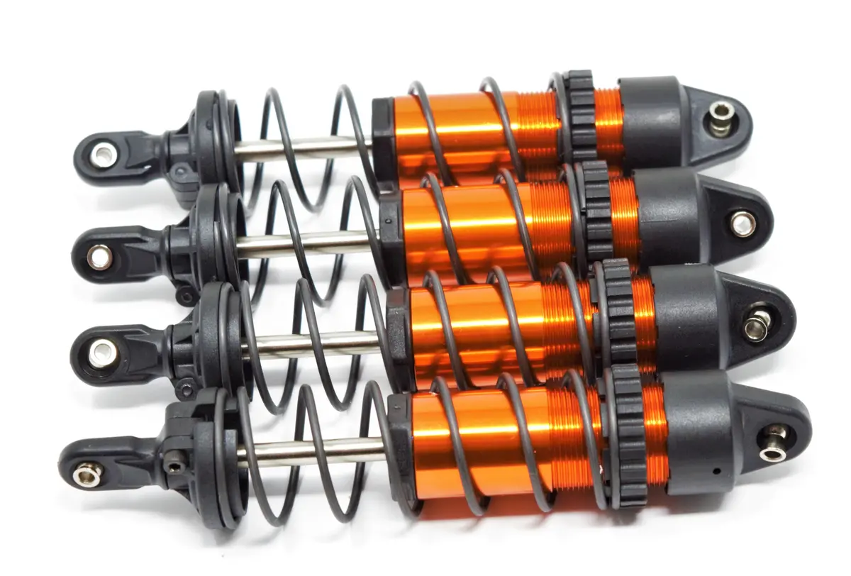 1/10 Maxx Shocks (Orange-Anodized Gt-Maxx 8961T Dampers, Springs Traxxas 89076-4 1
