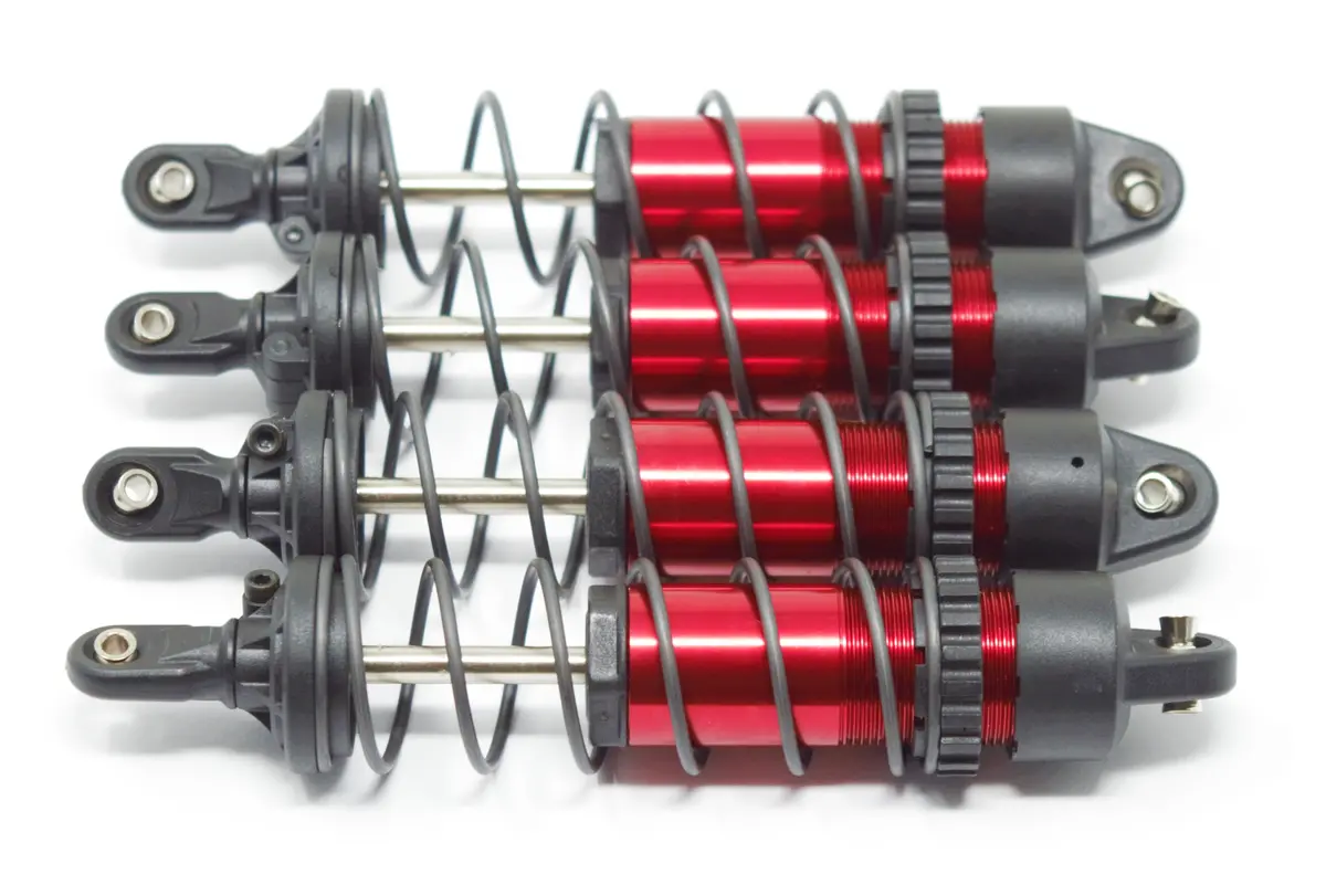 1/10 Maxx Shocks (Red-Anodized Gt-Maxx 8961R Dampers, Springs Traxxas 89076-4 1