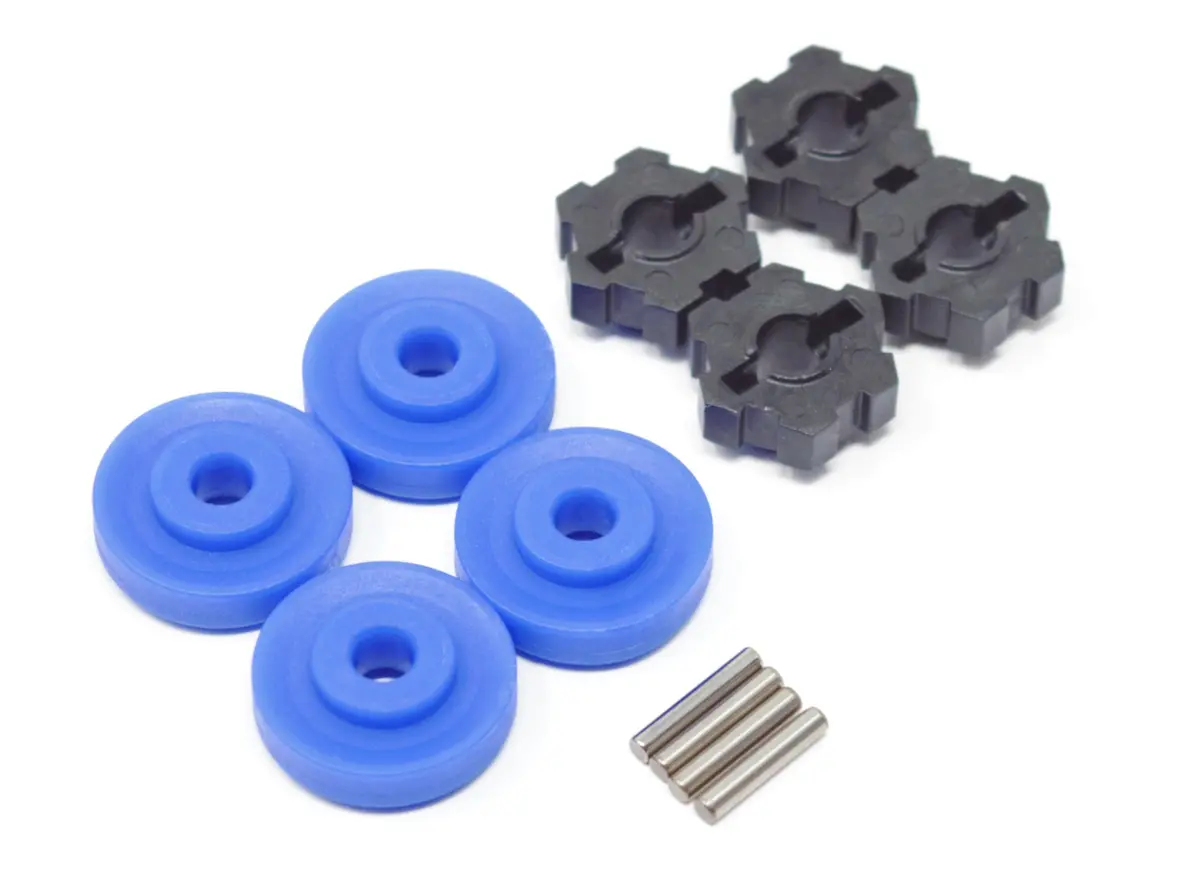 1/10 Wide-Maxx Wheel Hubs, (Blue Washer) 17Mm Splined, Hex Pins 89086-4 1