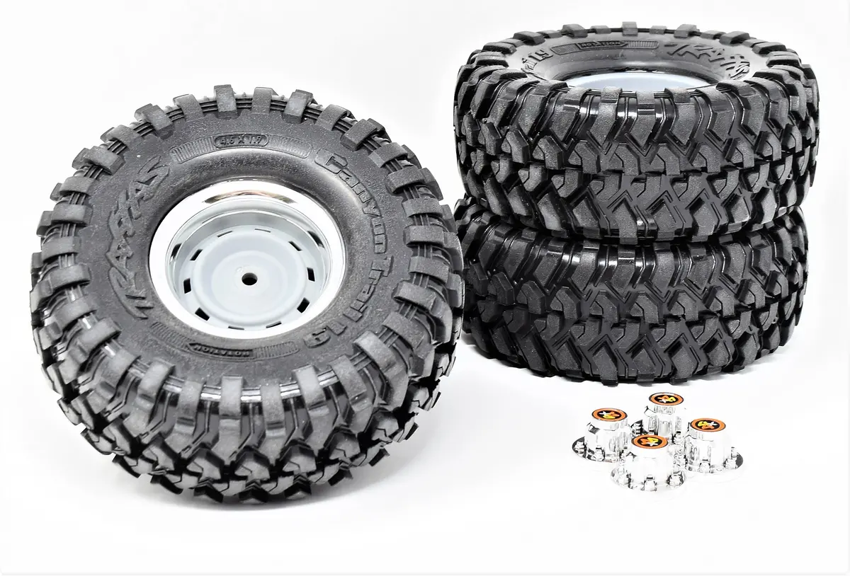 Trx-4 Chevy Blazer - Tires & Wheels (8183X S1 4X4 Caps  1.9" Chrome 82276-4 1