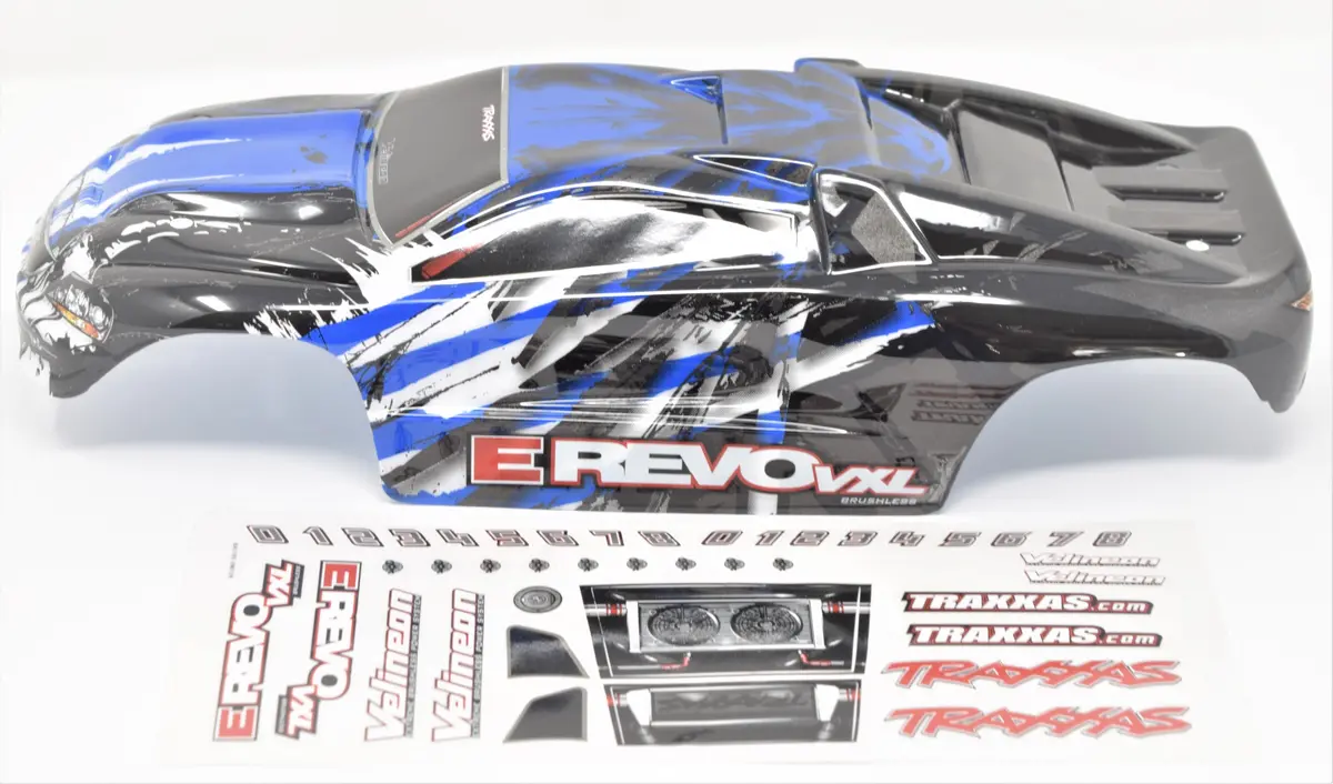1/16 E-Revo Body, Blue & Black (Shell Cover Factory Painted 71076-3 1