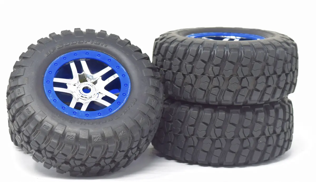 Slayer Pro 4X4 14 Mm Blue Tires Wheels Glued Factory Set 4 Tyres 59076-3 1