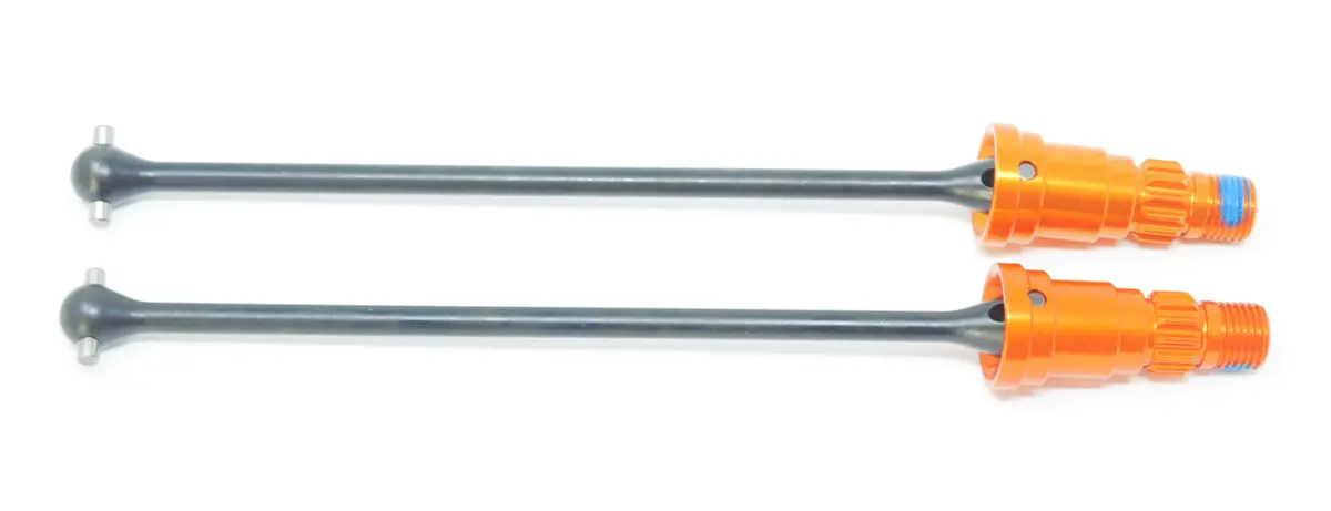 Fits X-Maxx Drive Shafts (Orange Front/Rear Anodized Alum Stub Axles 77086-4 1
