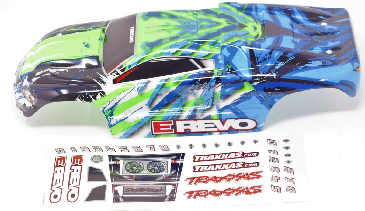 1/16 E-Revo Body, Green Blue (Shell Cover Factory Painted Traxxas 71054-1 1