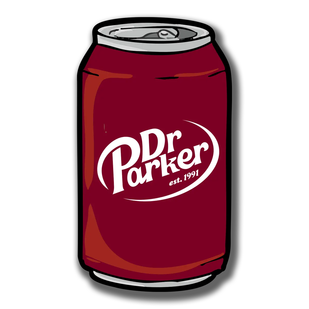 Dr. Parker's Soda Can Sticker 1
