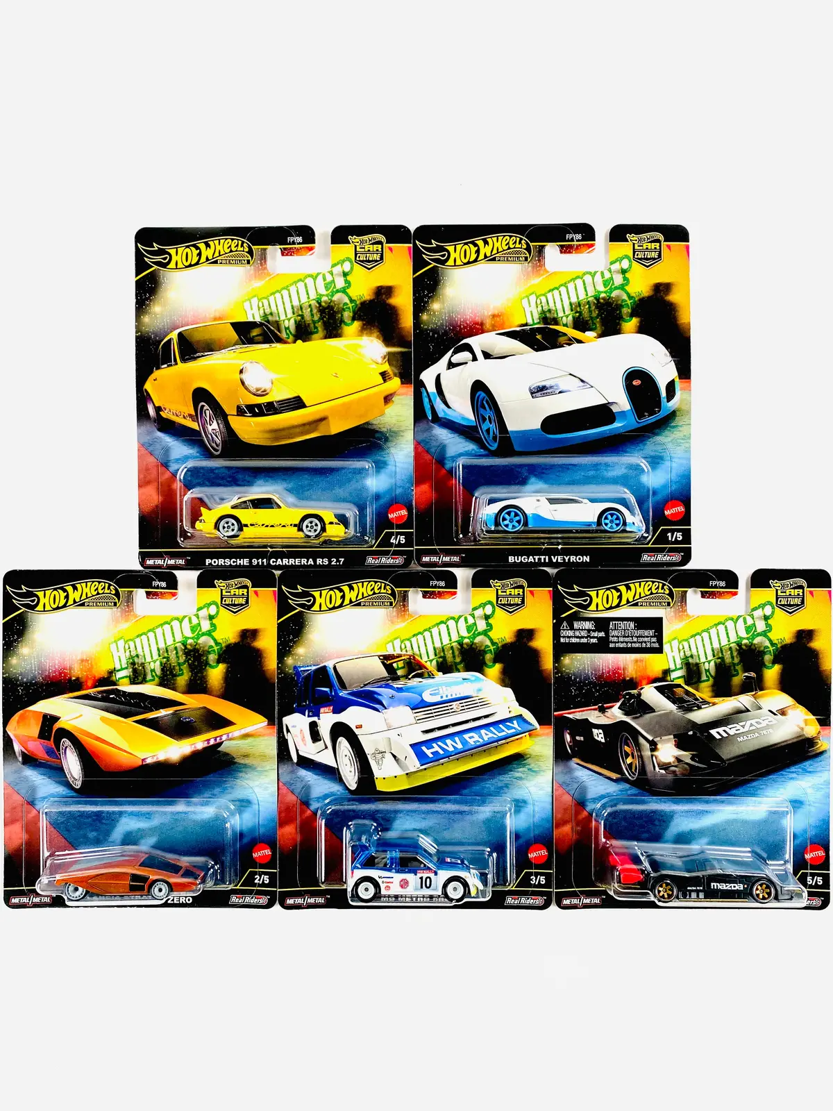 Hot Wheels 2025 Car Culture Hammer Drop Case F (Set Of 5 Cars) 1