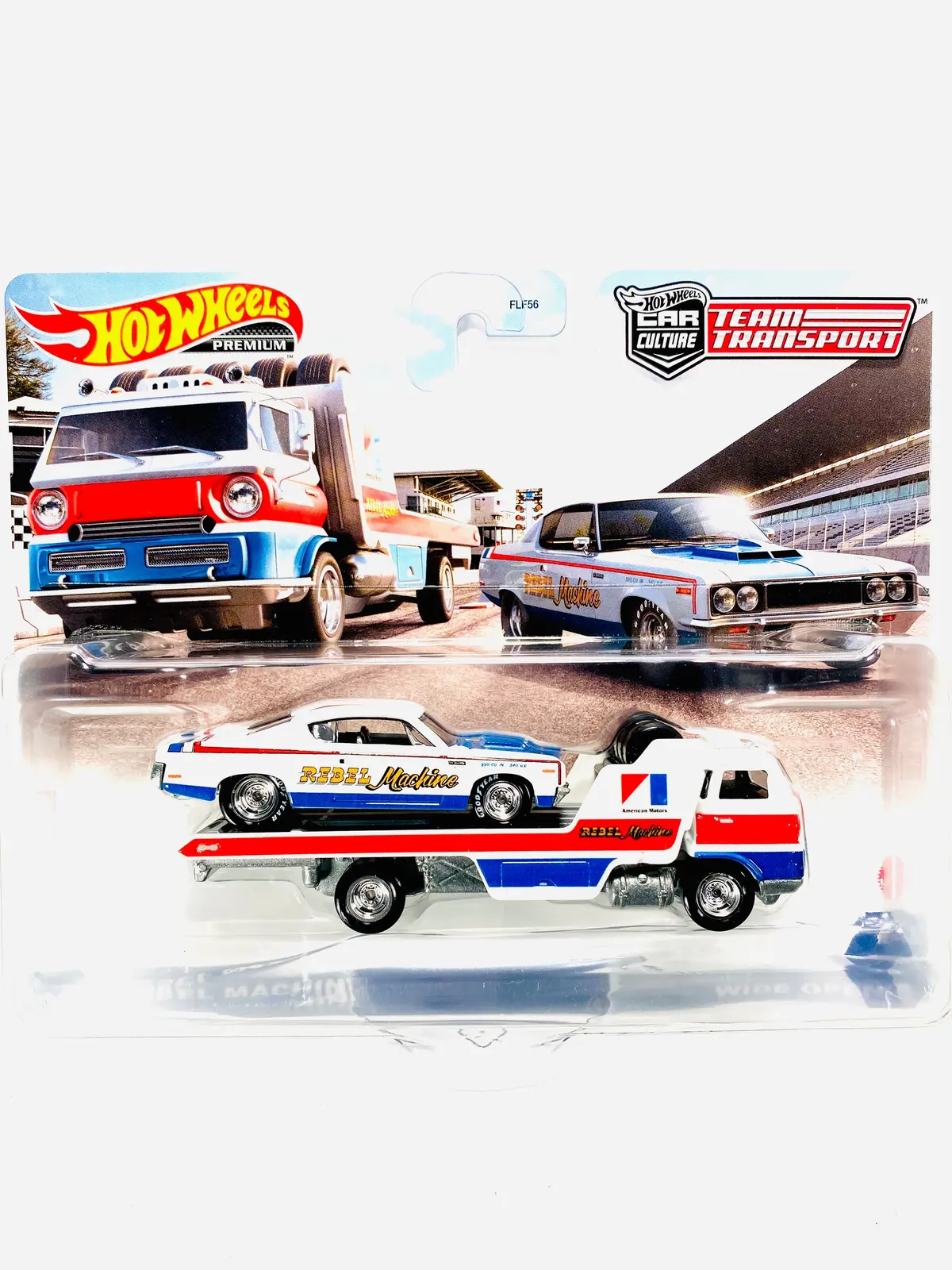 Hot Wheels 2022 Team Transport Case Q Amc Rebel Machine & Wide Open #43 1