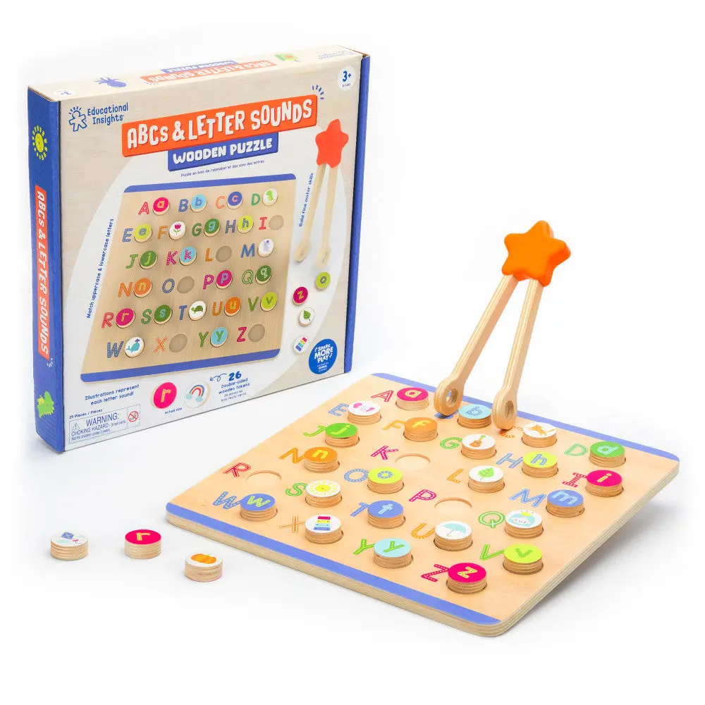 Educational Insights Abcs & Letter Sounds 26-Piece Wooden Puzzle 1