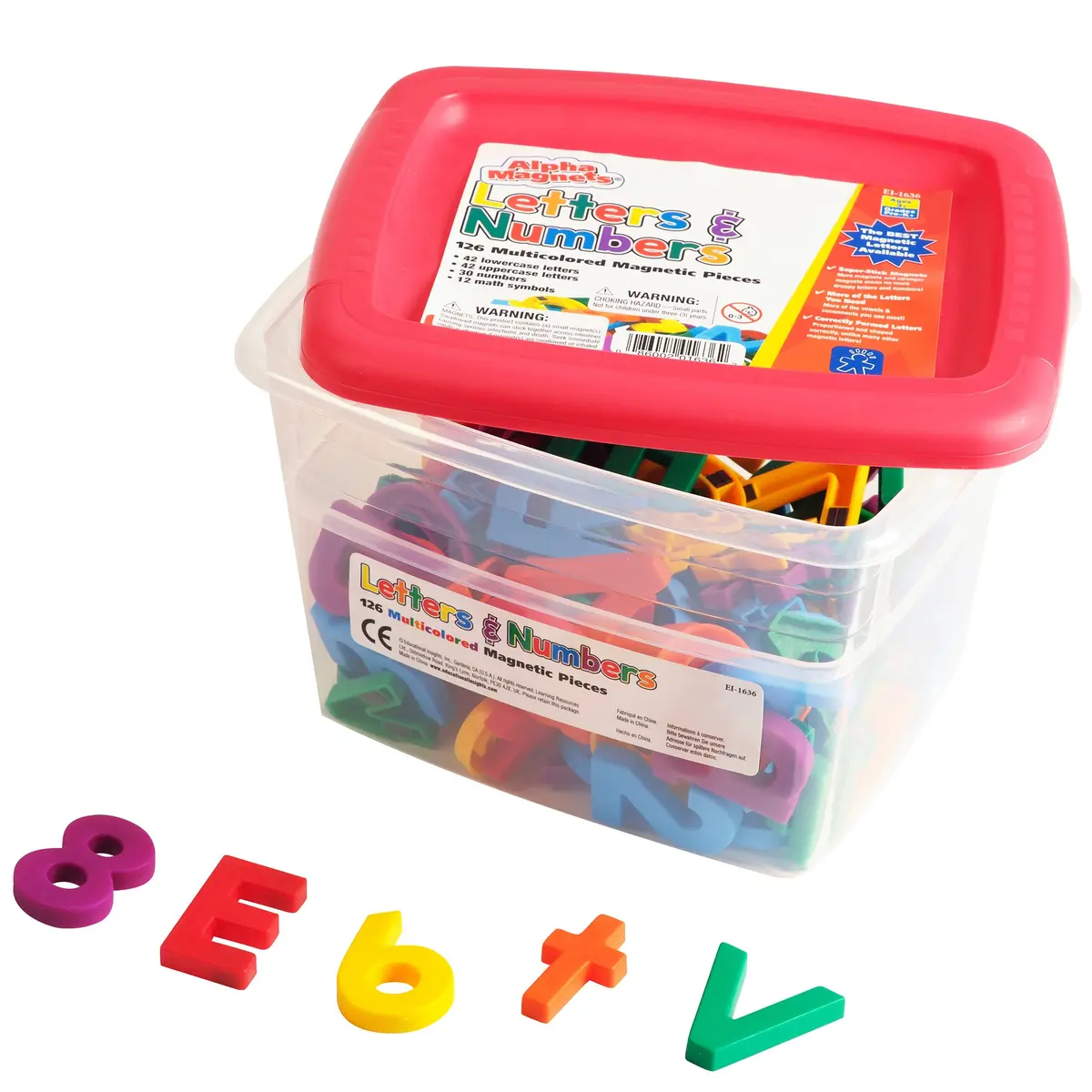 Educational Insights Alphamagnets & Mathmagnets - Multi-Colored - 126 Pieces 1
